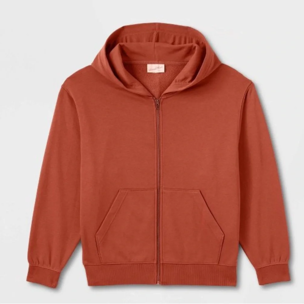NWT Rust Zip Up Hoodie - Picture 2 of 3